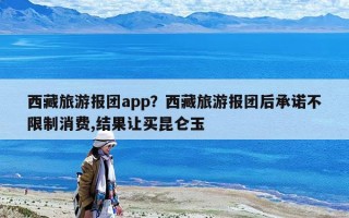 西藏旅游报团app？西藏旅游报团后承诺不限制消费,结果让买昆仑玉